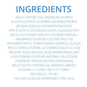 Countertop display of Baxter Invigorating Body Wash with citrus scent