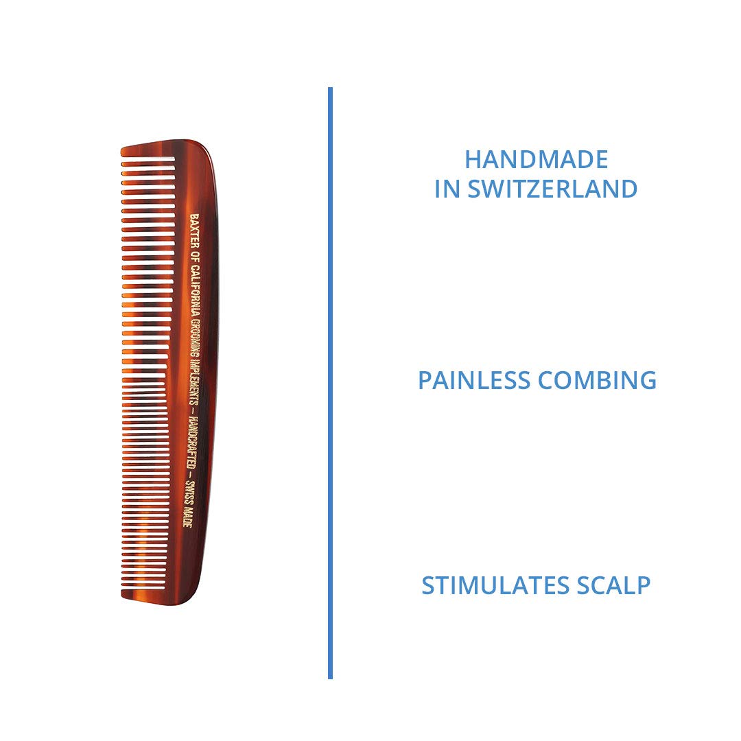 Baxter of California comb teeth closeup showcasing polished edges for gentle grooming