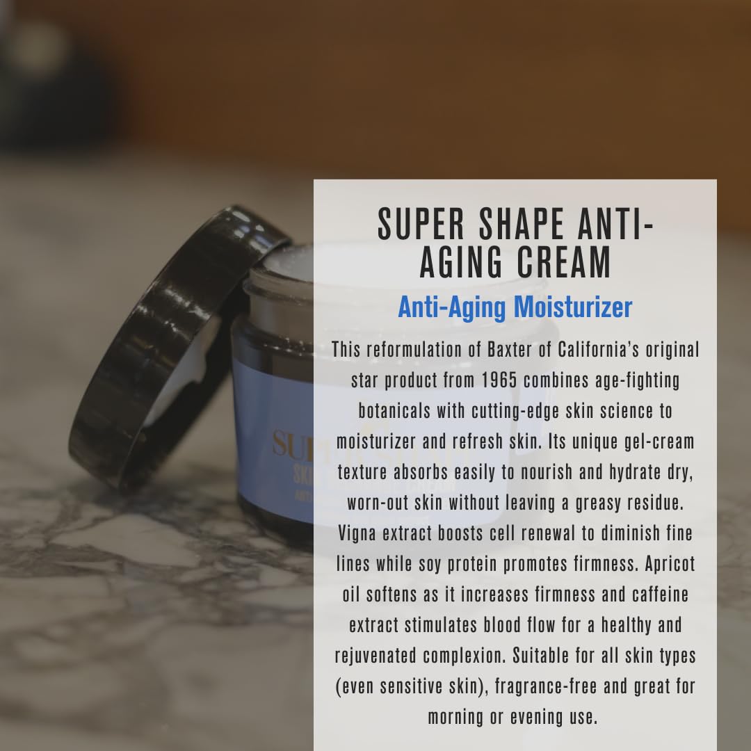 Texture close up of Baxter of California Super Shape Cream showing smooth, rich hydration