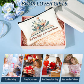 Bayelove reading-themed cosmetic bag encourages daily routines.