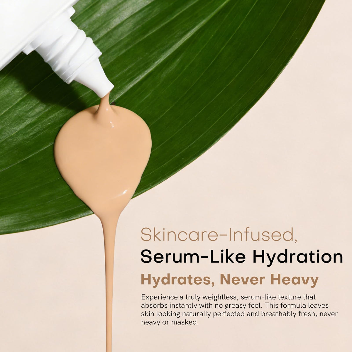 Bayfree Glow Skin Tinted Moisturizer swatch on skin showing buildable light coverage.