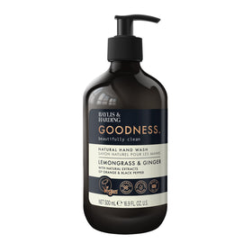 Close-up of Baylis & Harding label showing plant-based ingredients