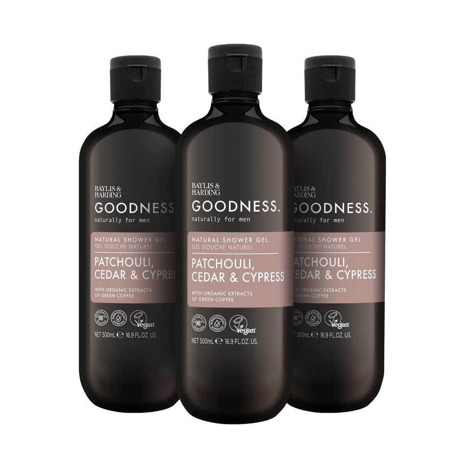 Baylis and Harding Goodness body wash bottle for daily cleansing.