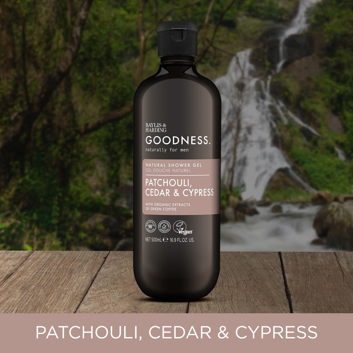 Baylis and Harding Goodness patchouli cedar leaf aroma.
