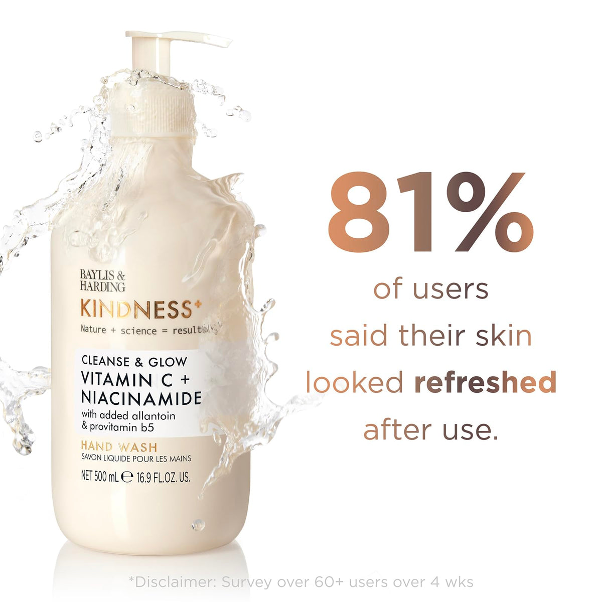 Baylis & Harding Kindness biodegradable formula label close-up