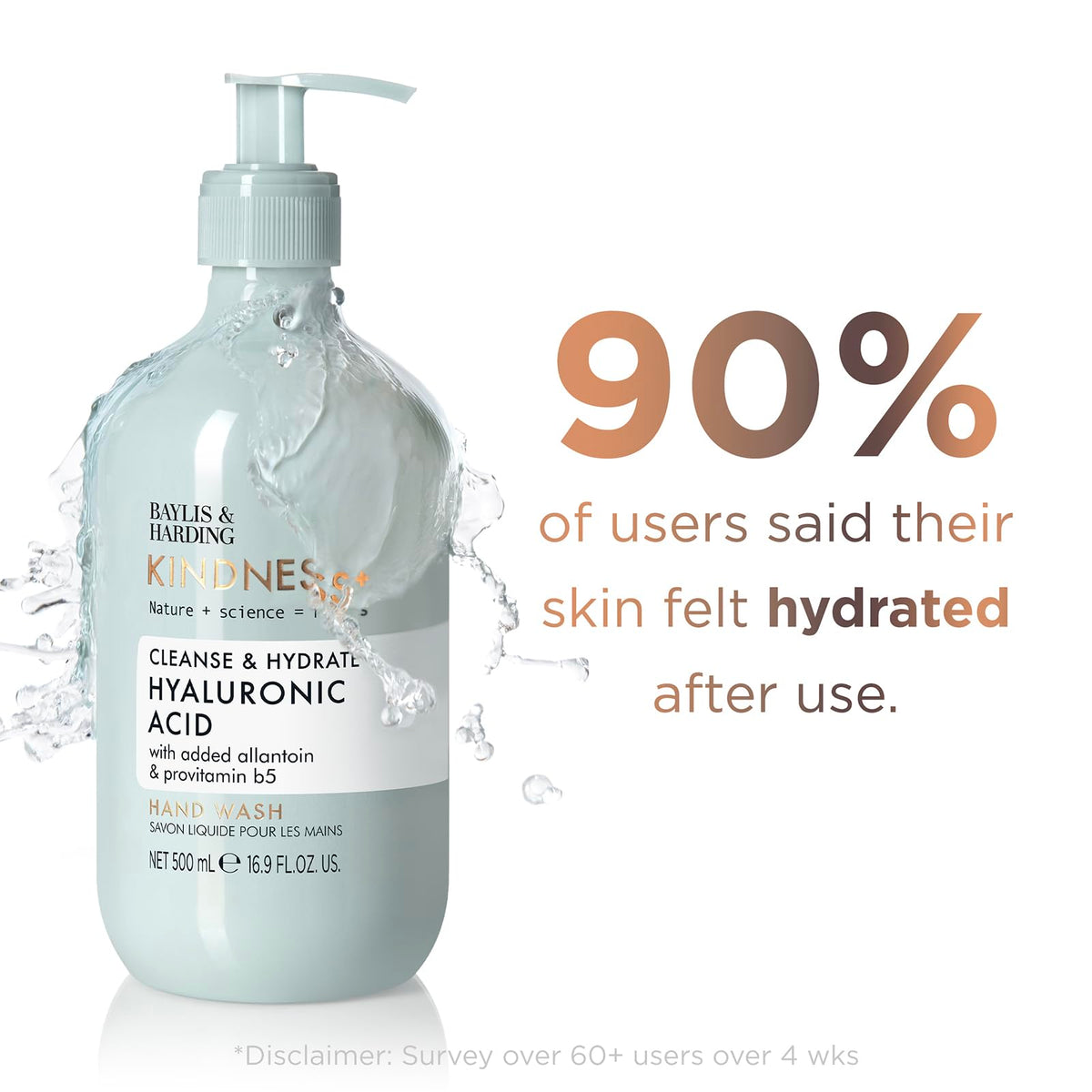 Baylis & Harding biodegradable formula label indicating eco-friendly hand care.