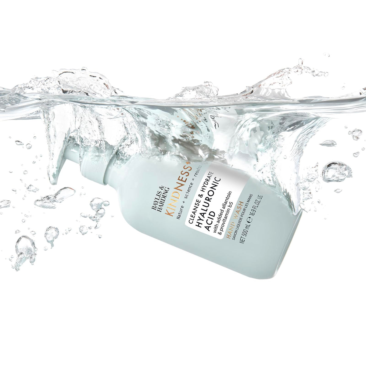 Baylis & Harding Kindness hand soap foam close-up highlighting gentle lather and spa-like experience.