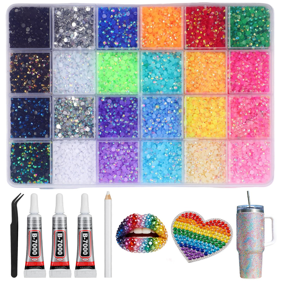 Baysea resin jelly rhinestones multicolor palette for vibrant DIY crafts