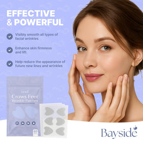Bayside ultra-thin, breathable patches stay discreet under makeup.
