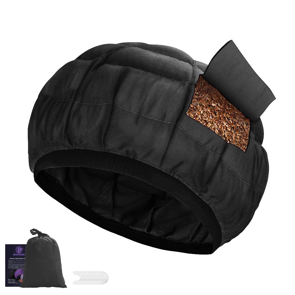 bbeautybaby deep-conditioning heat cap microwave-ready for quick warmth and even treatment distribution.