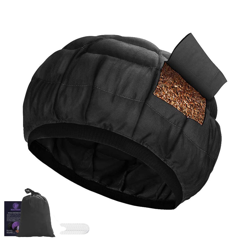 bbeautybaby deep-conditioning heat cap microwave-ready for quick warmth and even treatment distribution.