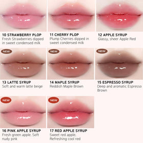BBIA Over Glaze Lip Gloss close-up on lips with luminous, glassy shine.