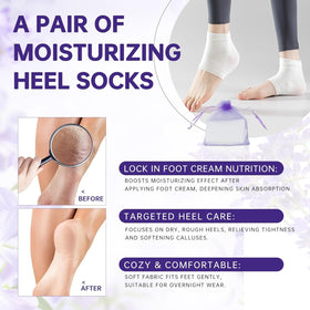 BBLOVE Moisturizing Gel Socks to lock in hydration overnight.