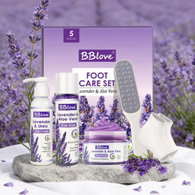 BBLOVE Soothing lavender scent enhances relaxation during foot care rituals.