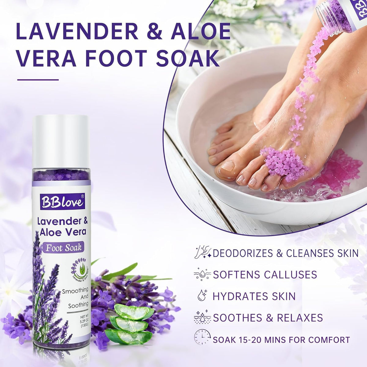 BBLOVE Lavender Sugar Scrub for exfoliating dry skin and smoother heels.