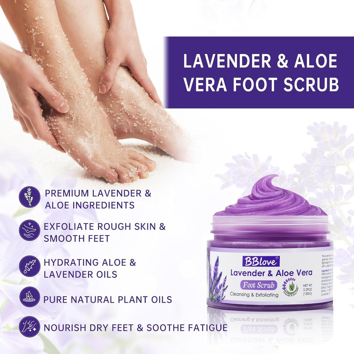 BBLOVE 10% Urea Foot Cream for deep hydration and softening cracked heels.