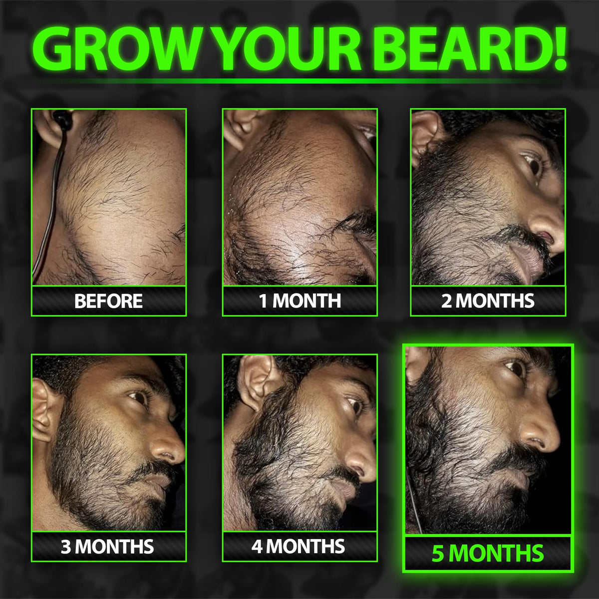 BBS Best Beard Stuff serum application image showing quick beard grooming step