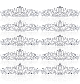 BBTO crystal tiara set with sparkling rhinestones for festive celebrations