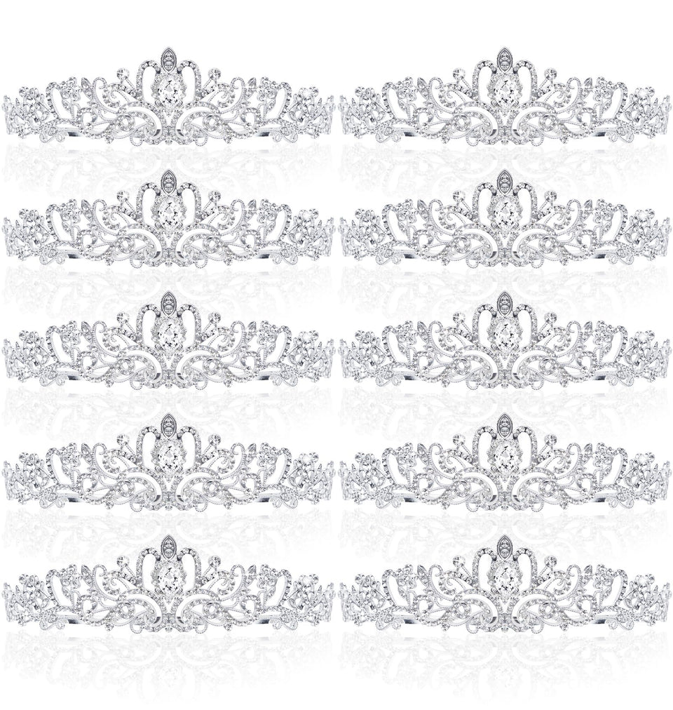 BBTO crystal tiara set with sparkling rhinestones for festive celebrations