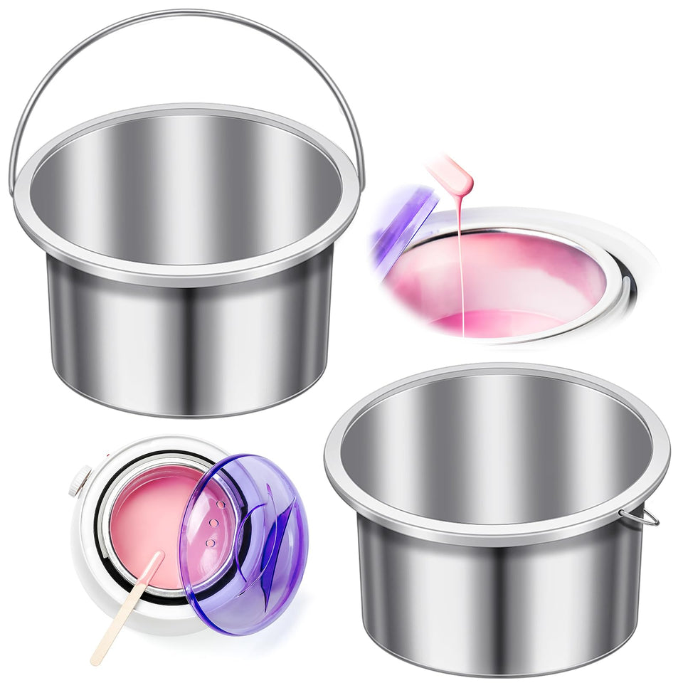 BBTO inner pot liner in 14oz metal for even heat and easy wax melting.