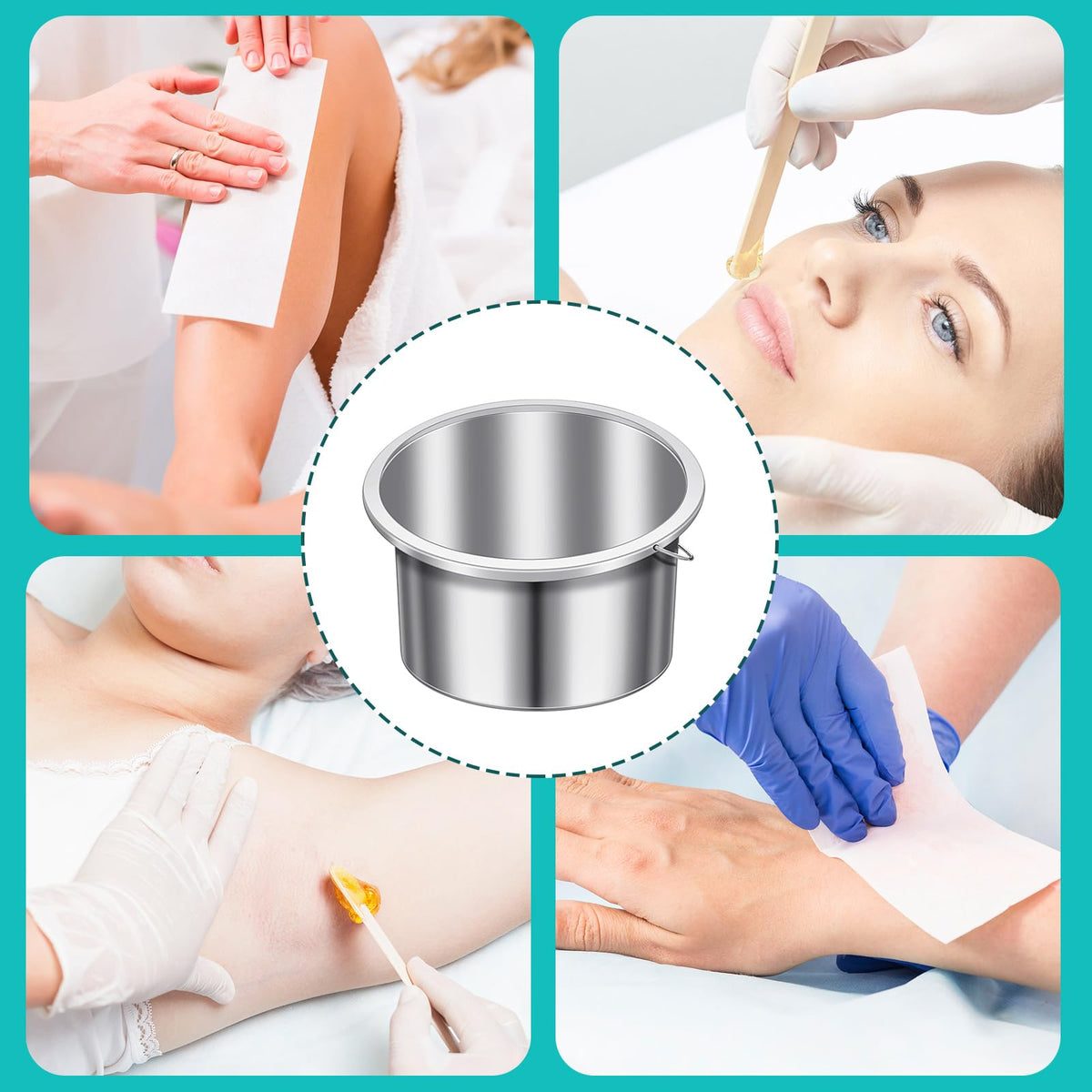 BBTO portable wax warmer bowl supports home and salon applications with easy cleaning.