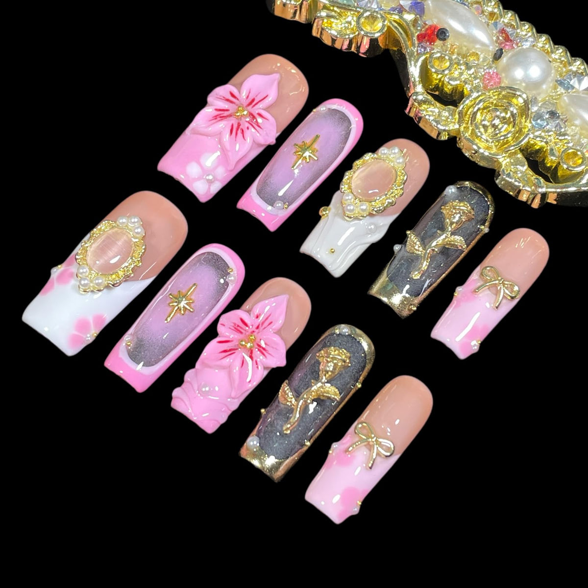 BByogooz pearl-embellished nails add refined shine