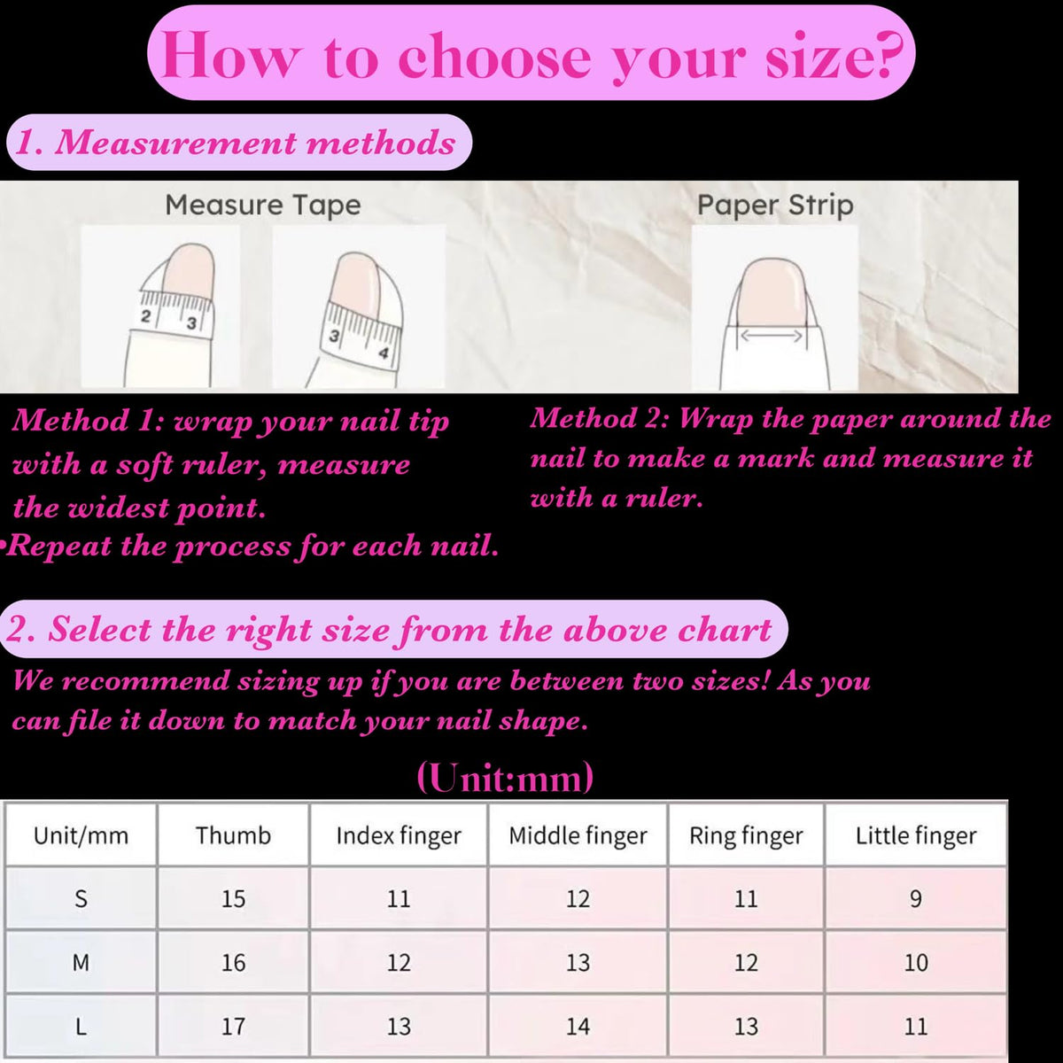 BByogooz easy removal tips nails compatible with glue or tabs