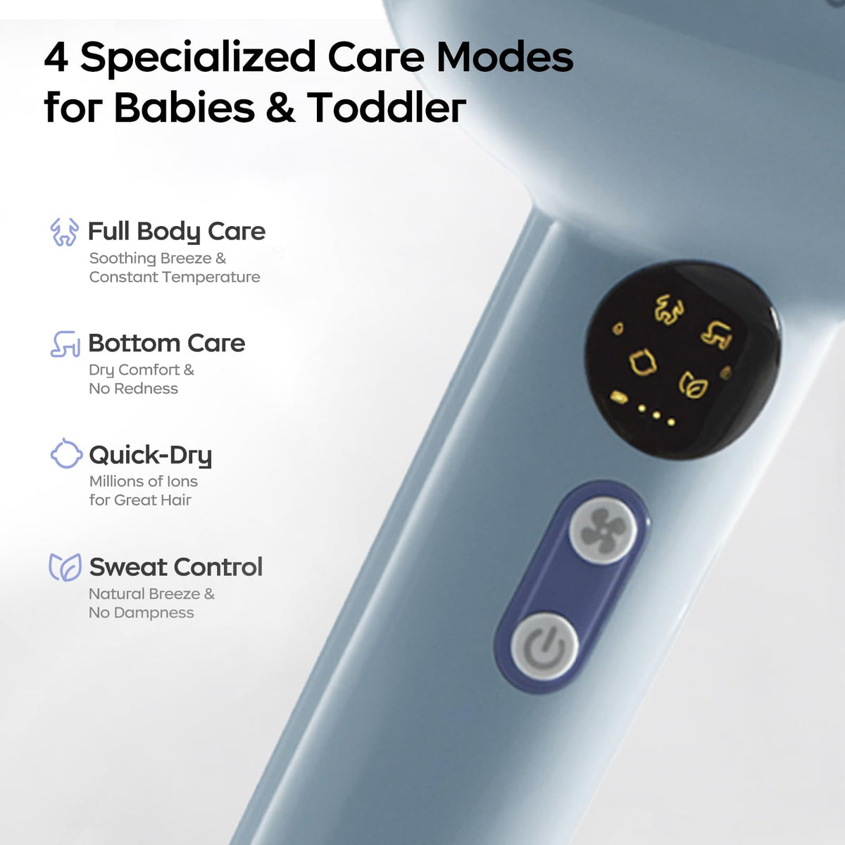 bc babycare cordless hair dryer purple charging base, convenient charging and storage