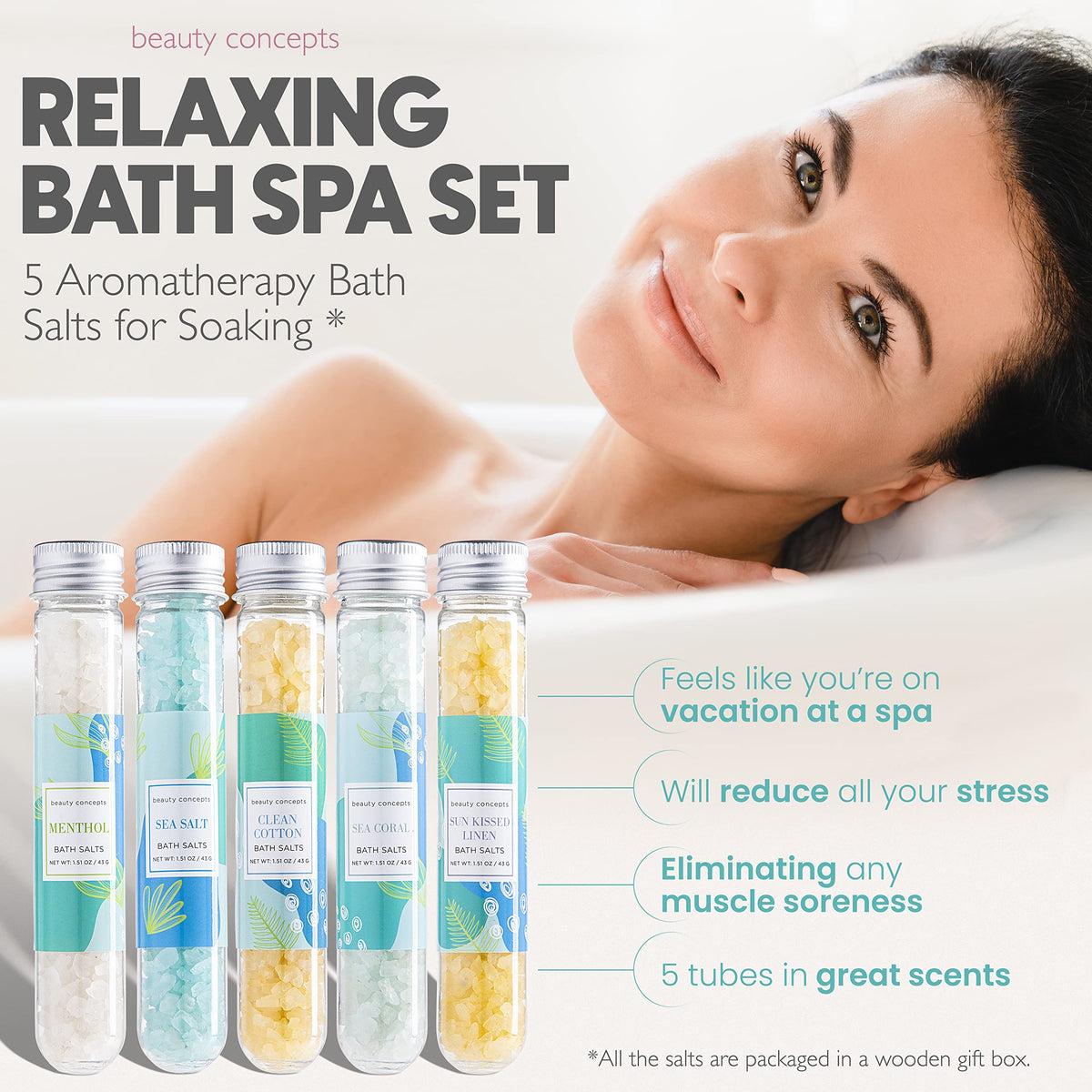 B C Beauty Concepts bath salts Lavender for a peaceful night routine