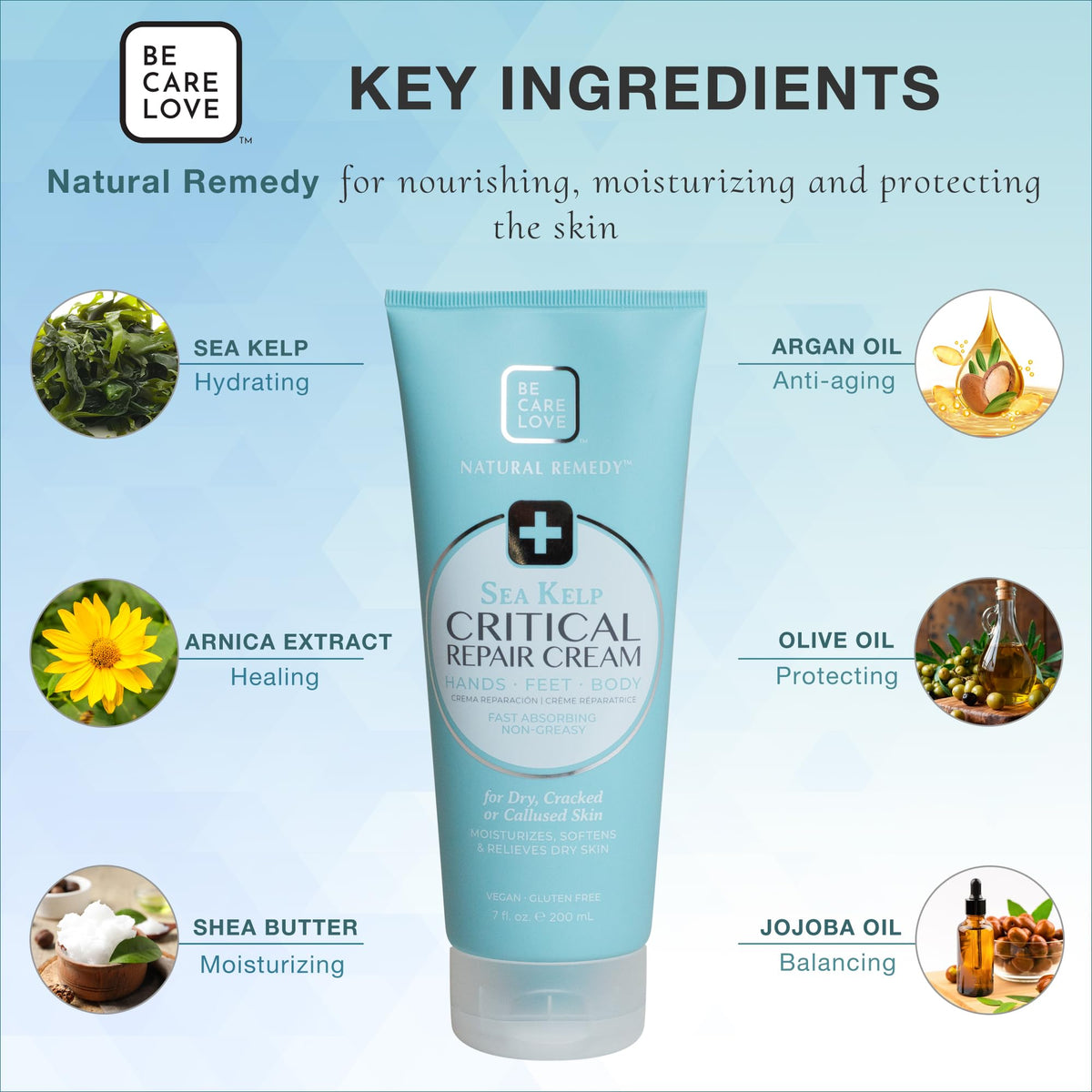 BCL Spa Critical Repair Cream sea kelp boosts minerals for resilient skin.