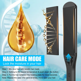 Bcway hair straightener heats in 30 seconds for quick touch-ups.