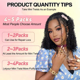 BDSL Afro Kinkys Bulk hair shown in dreadlock extension style