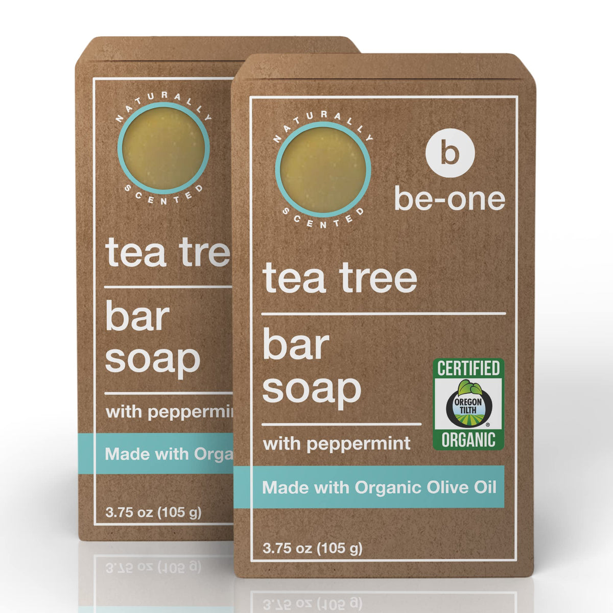 Be-One Organics Tea Tree Bar Soap pack for everyday cleansing