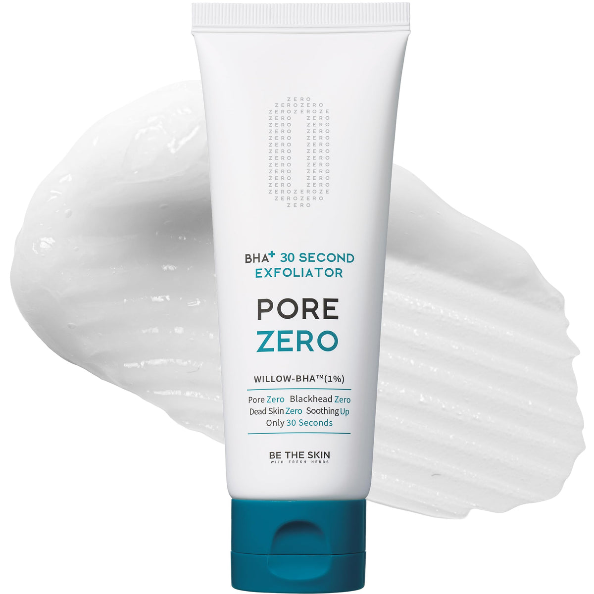 BE THE SKIN BHA+ 30-second exfoliator gel with willow bark melts dead skin for smoother pores.
