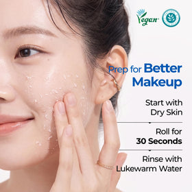 BE THE SKIN BHA+ dry-face application step ensures effective exfoliation.