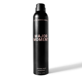 The Beachwaver Co. Major Moment bottle front showing strong, long-lasting hold.