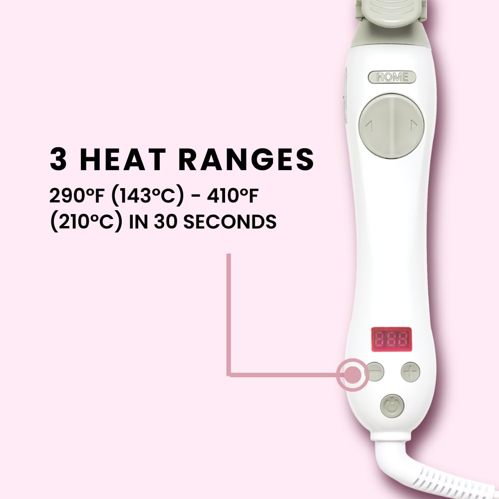 Beachwaver S1.25 in action showing automatic rotation for easy curling.
