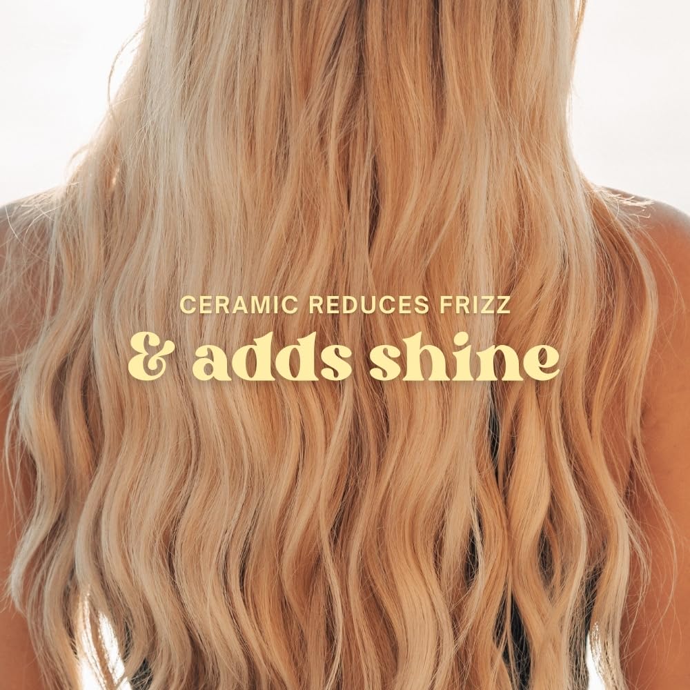 Beachwaver S1.25 beveled clamp for snag-free curling.