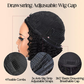 Beaciya 3-in-1 curly wig supports multiple looks.