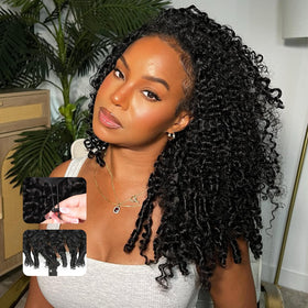 Beaciya Burmese curly half wig 20-inch for daily styling with voluminous curls.