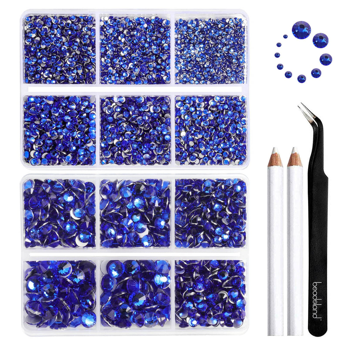 Beadsland 8300 flatback rhinestones for crafts and nails