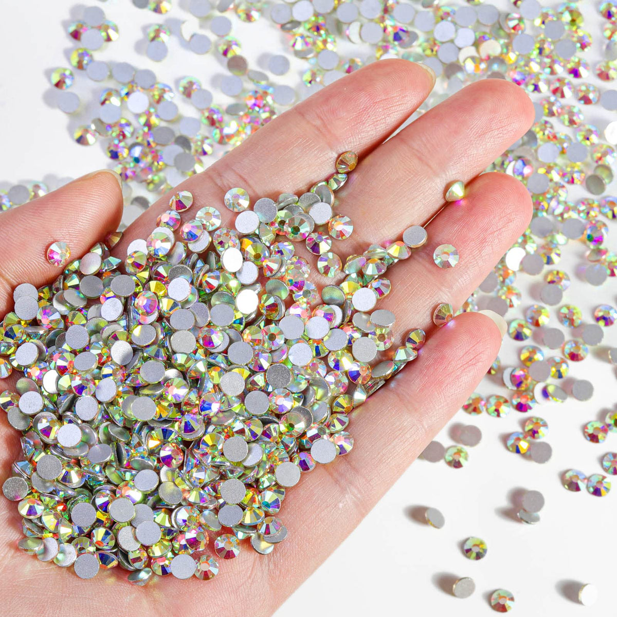 BEADSLAND crystal AB flatback rhinestones for crafts with versatile shine