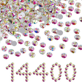 BEADSLAND crystal AB flatback rhinestones for nails provide brilliant sparkle