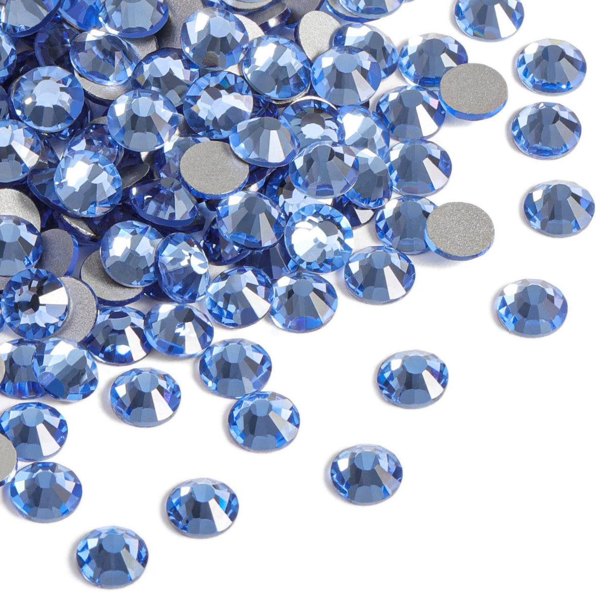 Beadsland light blue flat-back rhinestones for crafts and nails.