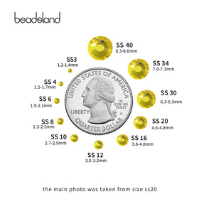 BEADSLAND lemon rhinestones add vibrant accents to DIY projects.
