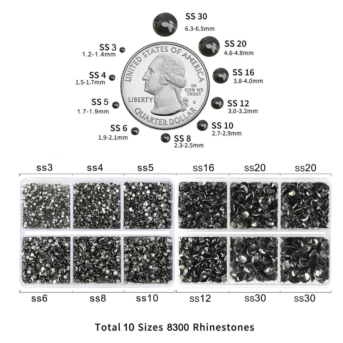 BEADSLAND nail art rhinestones elevate DIY designs.