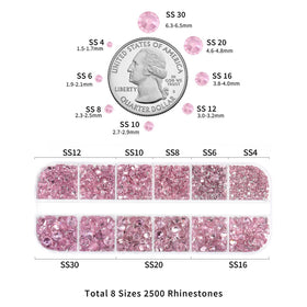 Beadsland pink flatback rhinestones SS20-SS30 for larger designs on clothes and accessories.