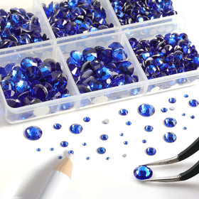 Beadsland royal blue crystal rhinestones close up for sparkle