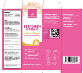 Bealions Estrogen Cream box and bottle showcasing premium mature skin care.