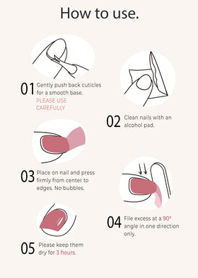 Beaolata nail strips are easy to remove without acetone for healthy nails.
